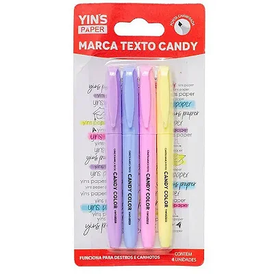 Marca Texto Candy Colors C/4 Unid