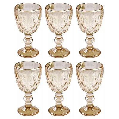 Taça de Licor Diamond Âmbar 50ml 6 Peças