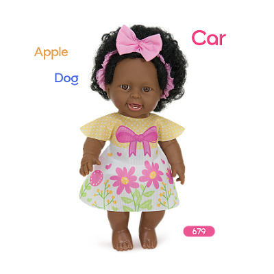 Boneca Angelina Grils Aprendendo Inglês Negra