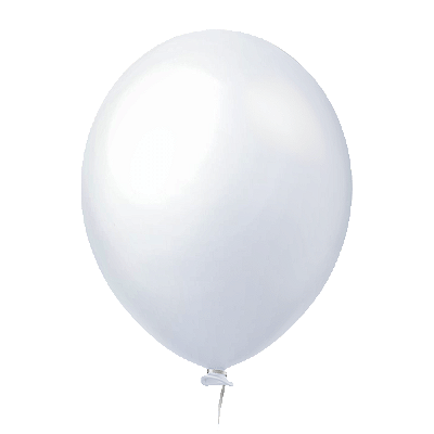 Balão Redondo 9 Liso Branco C/50 Und