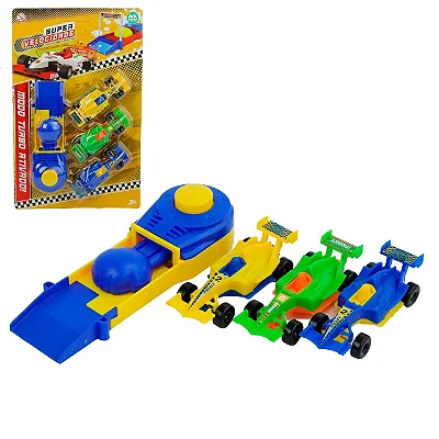 Mini Carrinhos de Corrida C/Lançador