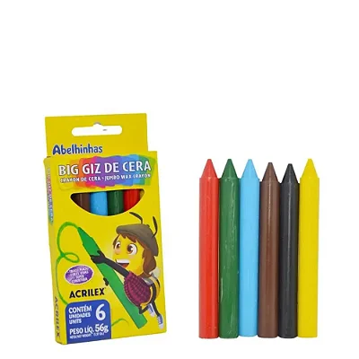 Big Giz de Cera C/6 Cores 56g