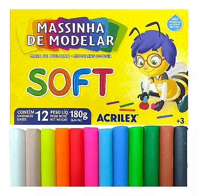 Massinha de Modelar Soft C/12 Cores