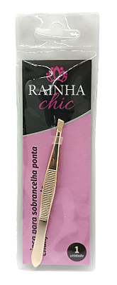 Pinça Para Sobrancelha Chanfrada Dourada