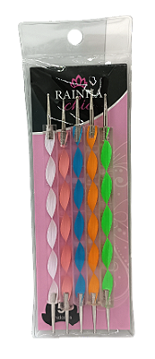 Kit de Boleadores Ponta Dupla Para Decoração de Unhas