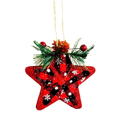Pendente Estrela Decorado Pinha Sortido