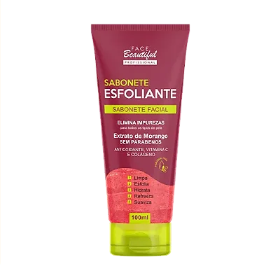 Sabonete Facial Esfoliante Morango 100g