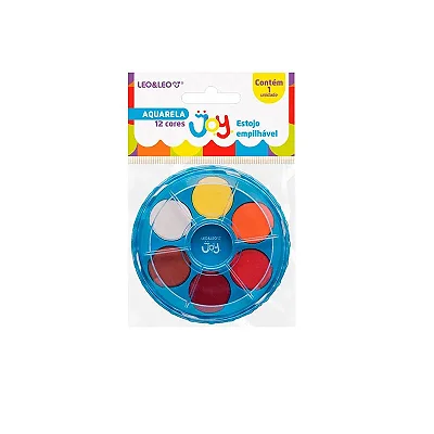 Aquarela Joy 12 Cores Estojo Empilhavel