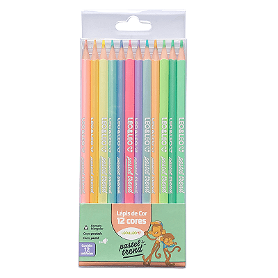 Lápis de Cor 12 Cores Pastel Trend