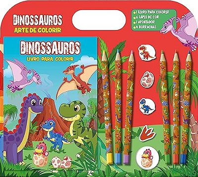 Livro Dinossauros Arte de Colorir