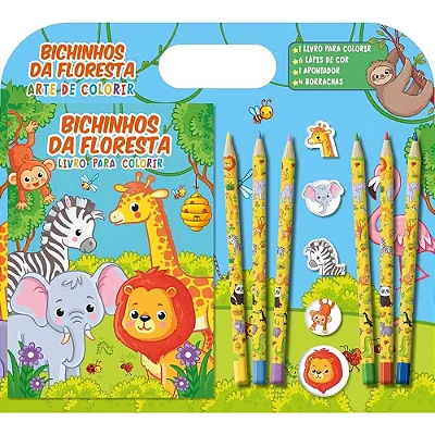 Livro Bichinhos da Floresta Arte de Colorir