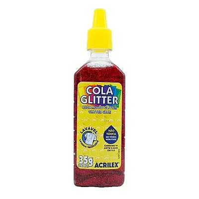 Cola Glitter Vermelho