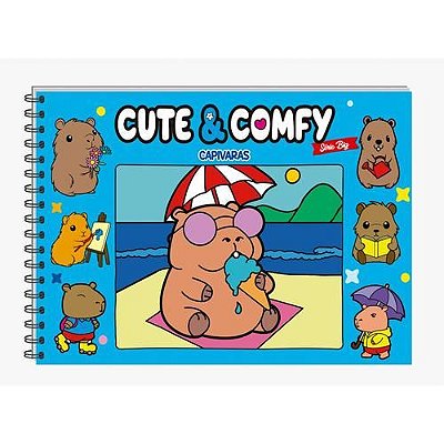 Cute & Comfy Livro de Colorir Capivaras Série Big