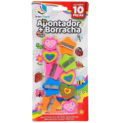Kit Apontadores e Borrachas Divertidas