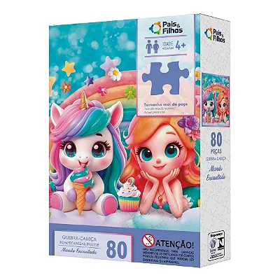 Quebra-Cabeça 80 peças Reino Encantado
