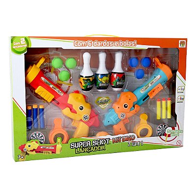 Lançador Super Shot Kit Dino 2 em 1