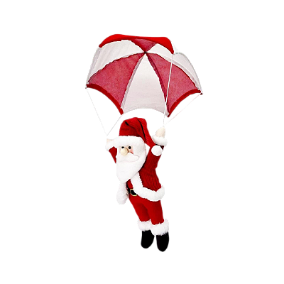 Enfeite Papai Noel Paraquedista 65cm