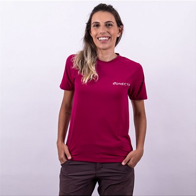 Camiseta feminina ciclismo Sport - Vinho