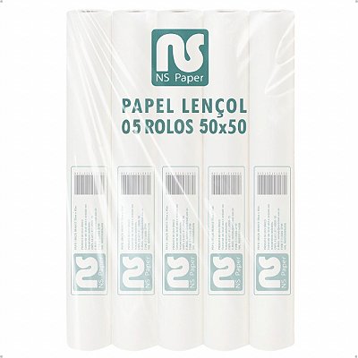 Papel Lençol Descartável para Maca 50x50 NS PAPER 5 rolos
