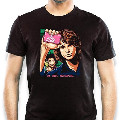 Camiseta rock 27 Club da luta tamanho adulto com mangas curtas na cor preta