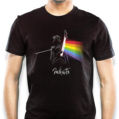 Camiseta rock Darth Vader Dark Side tamanho adulto com mangas curtas na cor preta Premium