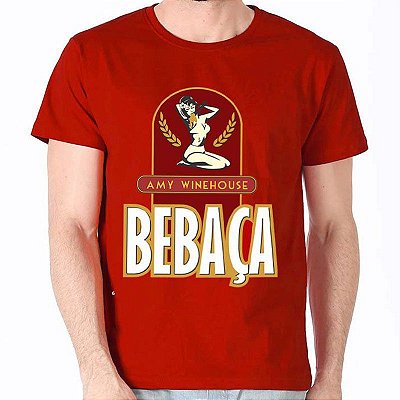 Camiseta Amy Winehouse Bebaça Premium vermelha