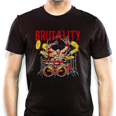 Camiseta rock Goro Brutality tamanho adulto com mangas curtas na cor preta Premium