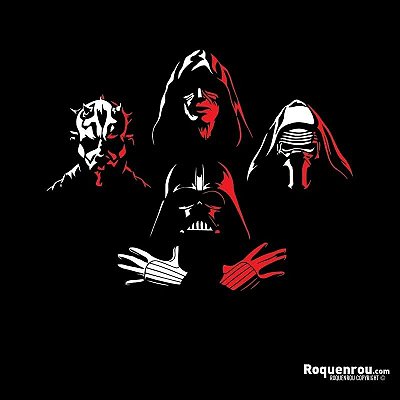 Camiseta rock Queen Star Wars - Dark Side Rhapsody