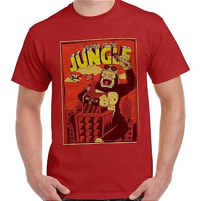 Camiseta Rock Premium Welcome to the Jungle King Kong Vermelho