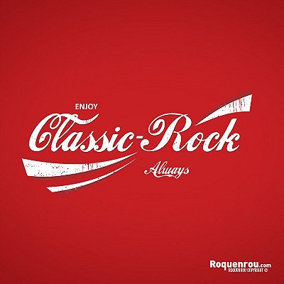 Camiseta para adulto com mangas curtas na cor vermelho Classic Rock