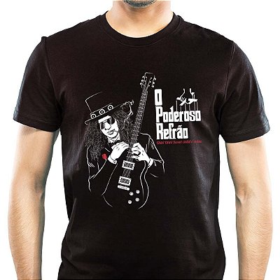 Camiseta Slash The Godfather O poderoso Refrão para adulto com mangas curtas na cor preta