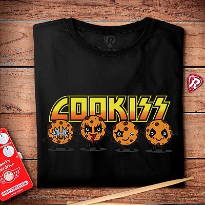 Camiseta Kiss Cookiss Unissex Infantil Preta