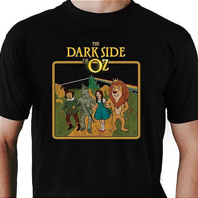 Camiseta rock Dark Side of the Oz tamanho adulto com mangas curtas na cor Preta Premium