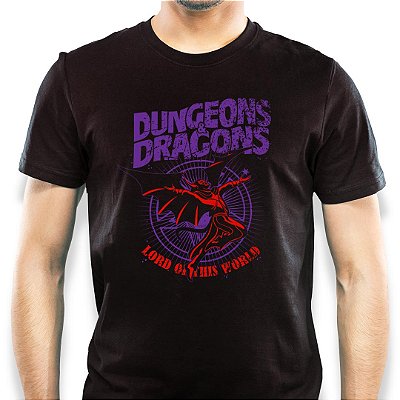 Camiseta rock Dangeons and Dragons Sabbath para adulto com mangas curtas na cor preta