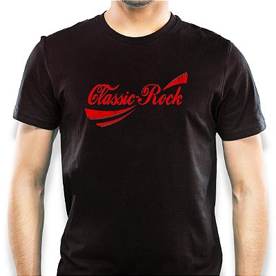 Camiseta Classic Rock tamanho adulto comangas curtas na cor preta