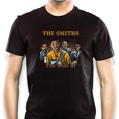 Camiseta rock The Smiths tamanho adulto com mangas curtas na cor Preta Premium