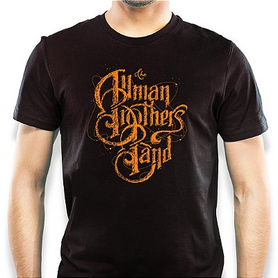 Camiseta the allman brothers band tamanho adulto com mangas curtas na cor Preta Premium