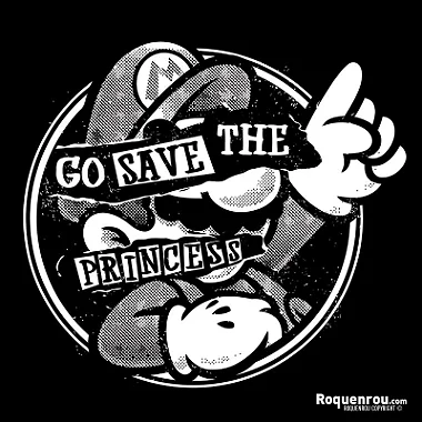 Oferta Relâmpago -Camiseta Sex Pistols Mario Go Save The Princess Premium