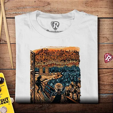 Oferta Relâmpago - Camiseta M Masculino Branca O Grito do Rock Premium