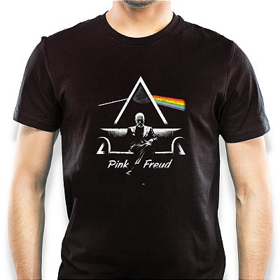 Camiseta Pink Freud tamanho adulto com mangas curtas na cor Preta Premium