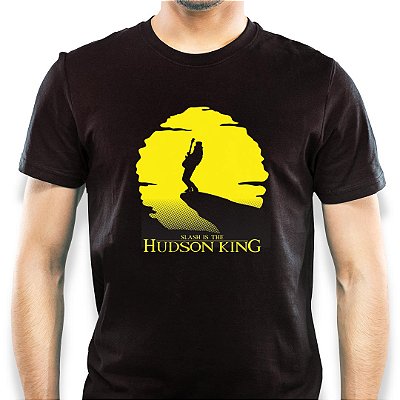 Camiseta Slash Lion King Hudson King Premium Tamanho Adulto com mangas curtas na cor preta