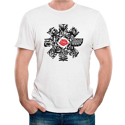 Camiseta Logo Red Hot Chili Pepppers Blood Sex Magic amanho adulto com mangas curtas na cor Branca Premium