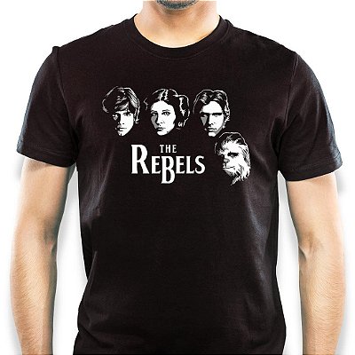 Camiseta rock the Beatles The Rebels tamanho adulto com mangas curtas na cor preta