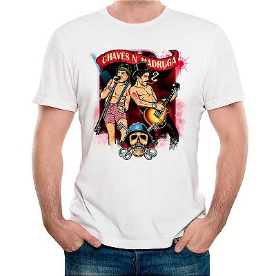 Oferta Relâmpago - Camiseta Masculina P branca Chaves n Madruga Premium