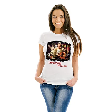 Oferta Relâmpago - Camiseta M Feminina Branca Acústico Madruga Premium
