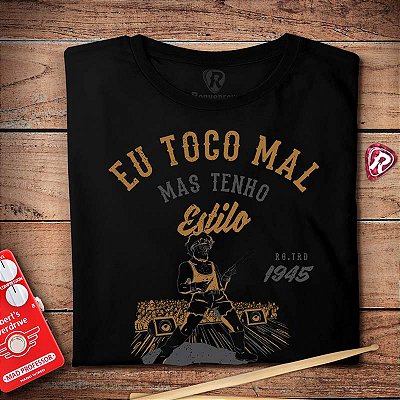 Oferta Relâmpago - Camiseta M Masculina Preta Toco Mal mas tenho Estilo Premium