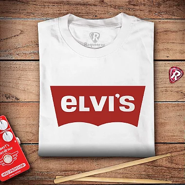 Oferta Relâmpago - Camiseta M Masculina Branca Elvis Premium