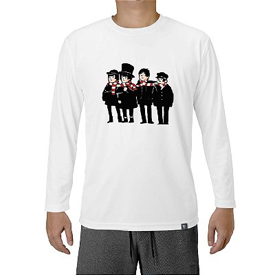 Oferta Relâmpago - Camiseta Manga Longa XG Masculina Branca Beatles Snow