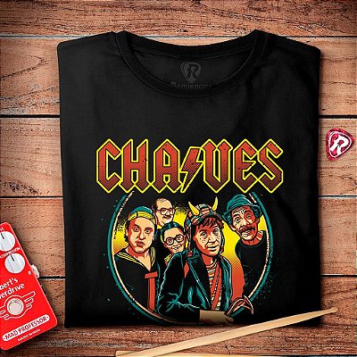 Oferta Relâmpago - Camiseta Chaves Highway to Village tamanho GG masculina Preta Premium