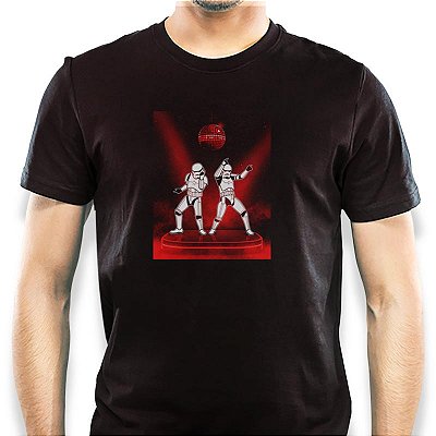 Camiseta Stormtroopers Star Club tamanho adulto com mangas curtas na cor preta Premium